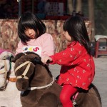 Girls on Toy Horses on Yingge Old Street